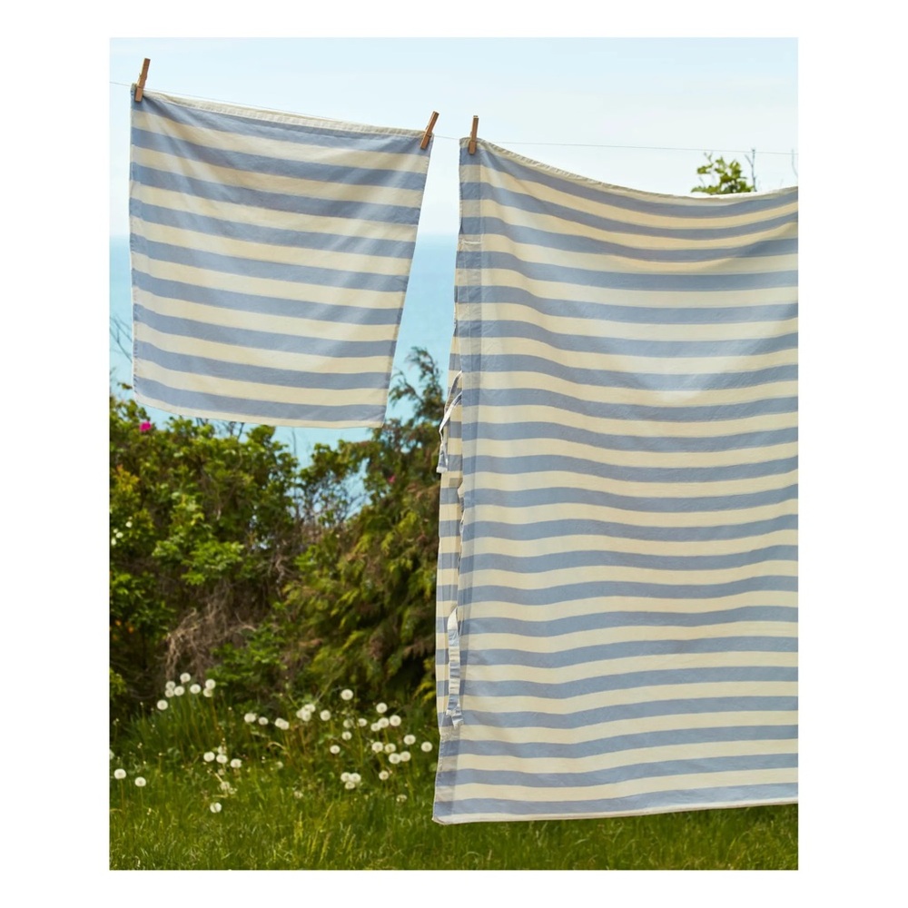 Striped Blue and White Duvet Cover - Classic Coastal Style